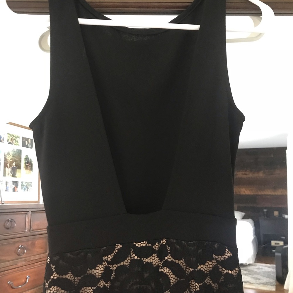 Black lace cocktail dress